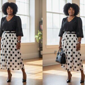 Chic Polka Dot Skirt Set